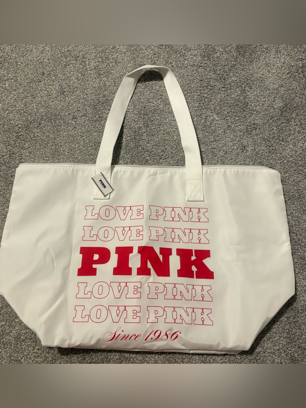 PINK Victoria's Secret by Victoria's Secret White Tote